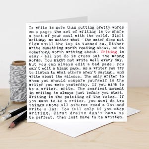 Schrijfkaart met aanhalingstekens GC711