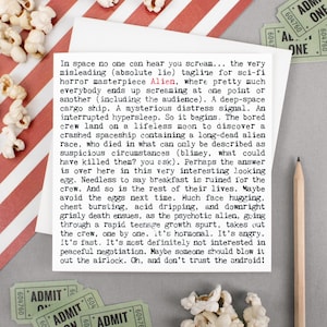 Alien Movie Plot Greeting Card For Film Lovers GC1644