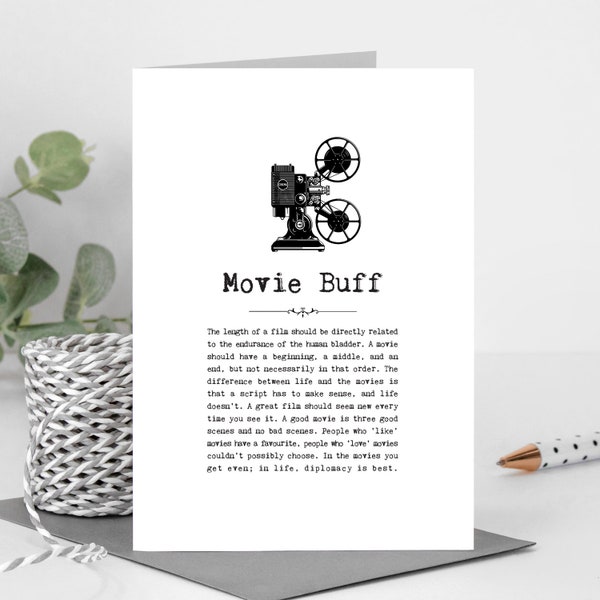 Movie Buff Card for Film Lovers - GC022-1