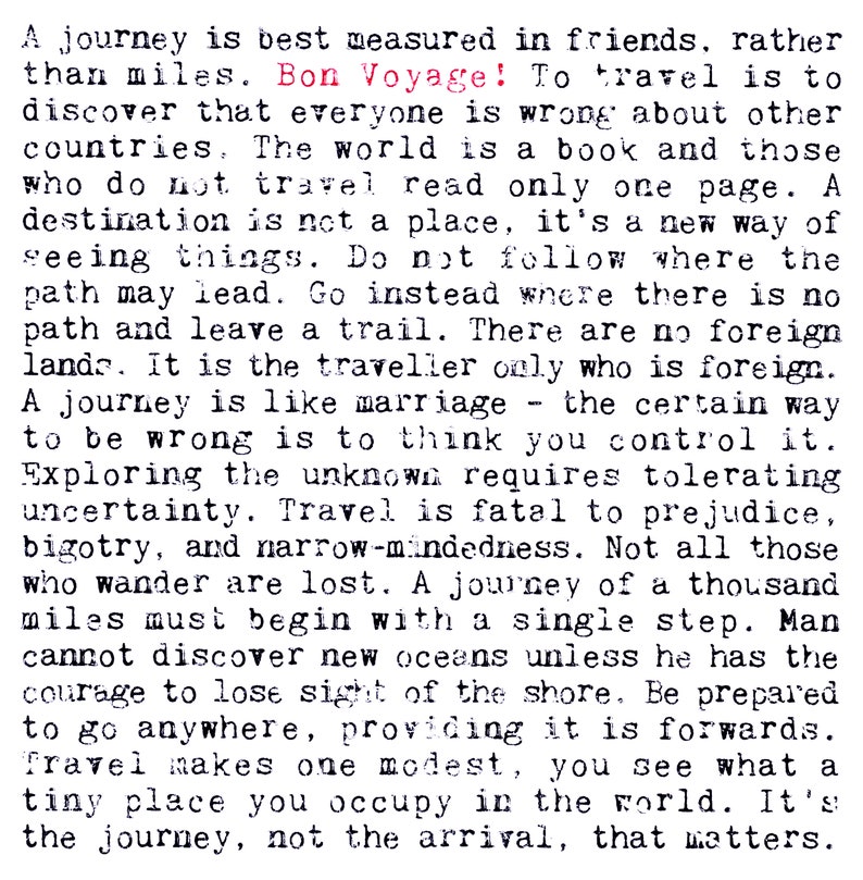 Bon Voyage Card GC263