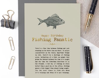 Funny Fishing Birthday Card | Etsy UK