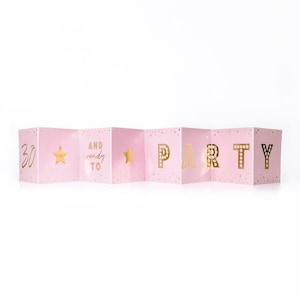 Biglietto di auguri per il 30° compleanno di lei, mini biglietto pieghevole scintillante CC818