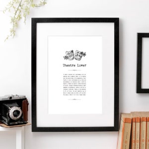 Theatre Gift, Theatre Print AP310