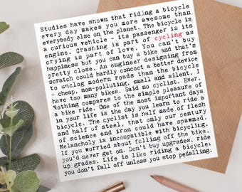 Cycling Birthday Card For Cyclists GC559