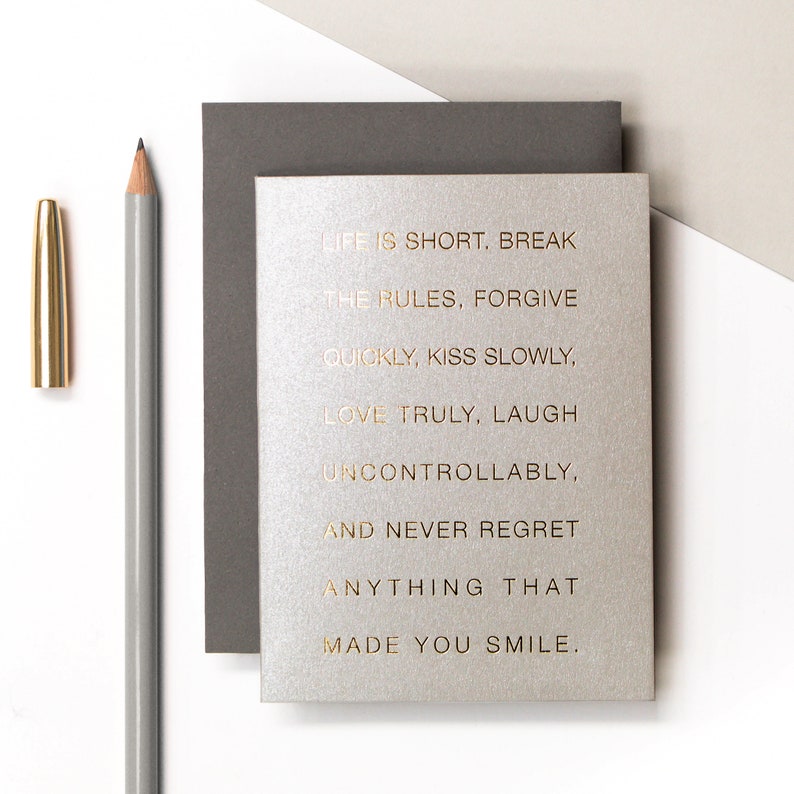 Mini Inspirational Quote Card GC744 Etsy