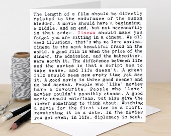 Cinema Card For Movie Lovers and Film Students GC704