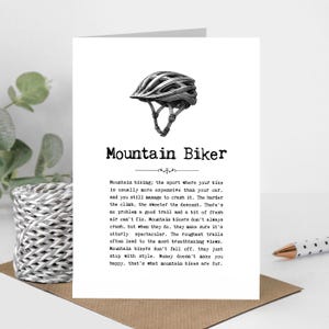 Tarjeta de felicitación para ciclistas de montaña GC1154