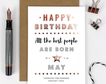 May Birthday Card GC677