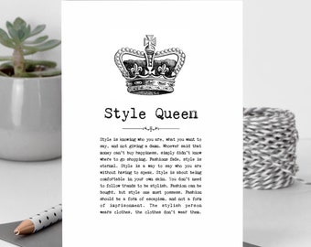 Style Queen Card For Her, Crown GC047-1