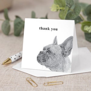 Französische Bulldogge Mini Dankeskarte GC344-1