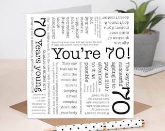 70th Birthday Card GC074