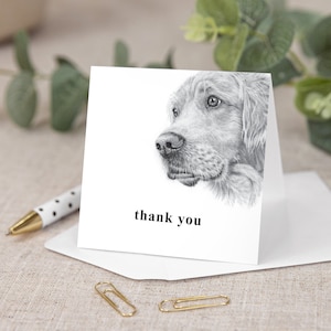 Golden Retriever Mini biglietto di ringraziamento GC346-1