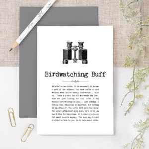 Vogelbeobachter Geburtstagskarte, Birdwatching Buff GC1725