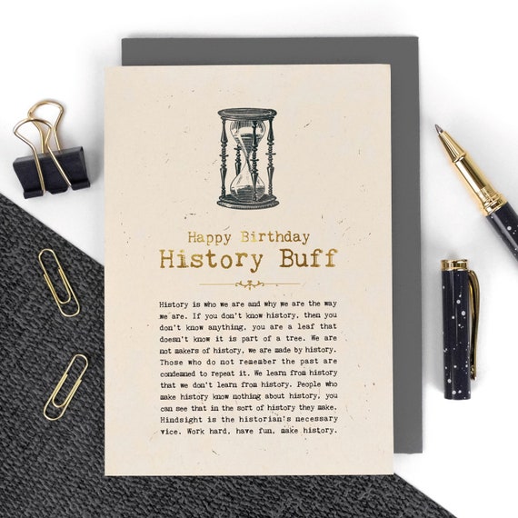 History Buff Birthday Card GC1397 Etsy UK