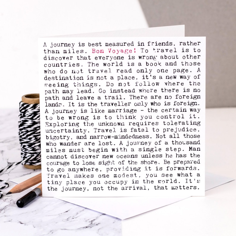 Bon Voyage Card GC263