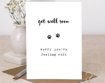 Get Well Soon Dog Card GC551-1