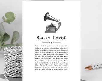 Music Card For Musicians and Music Lovers GC034-1