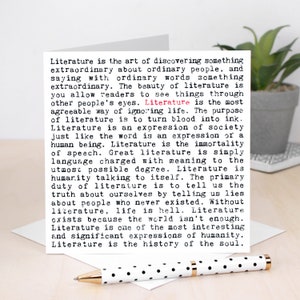 Literatur Karte für Buchliebhaber GC848