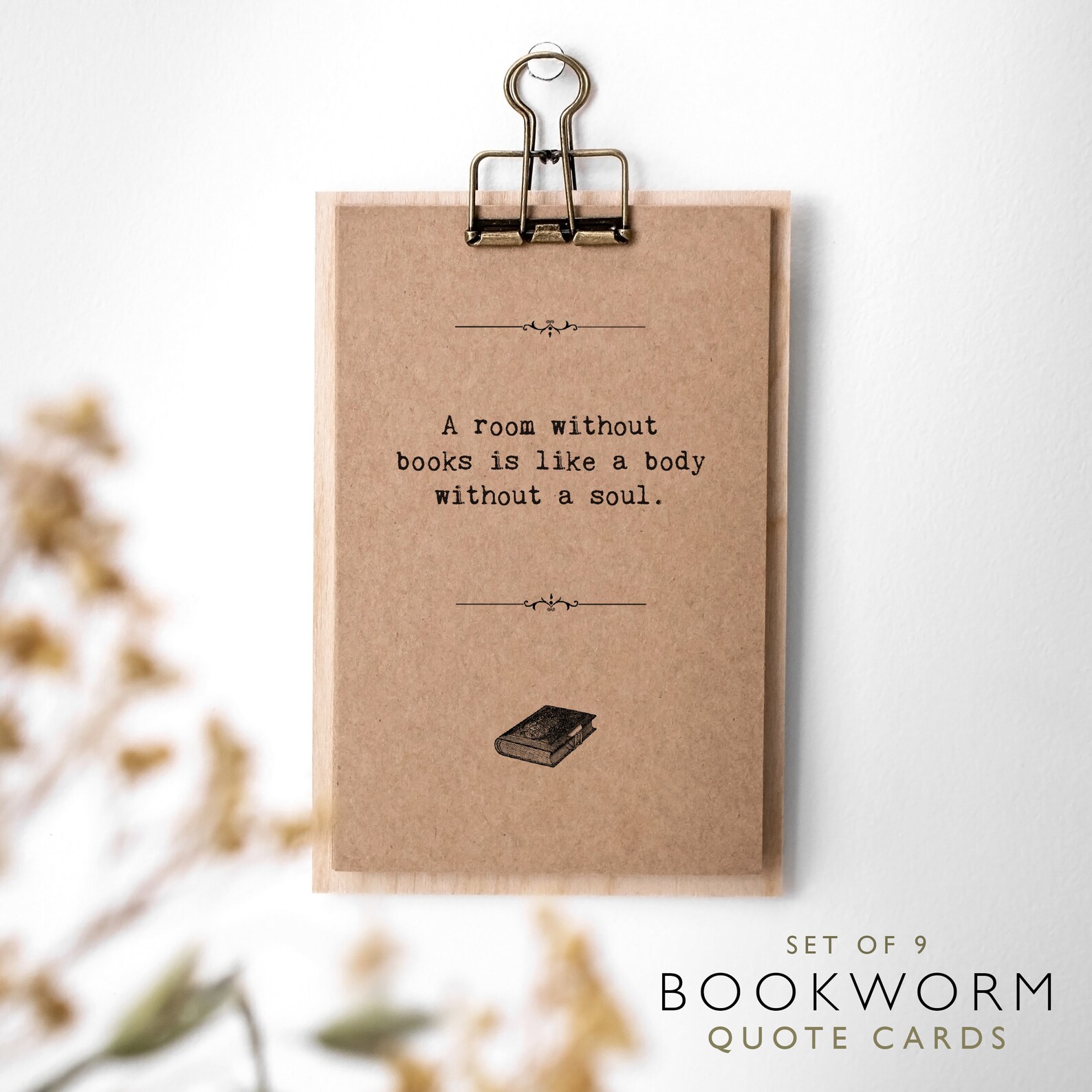 Buchliebhaber Geschenk Buch Zitat Karten auf Clipboard Etsy