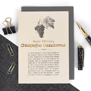 Tarjeta de cumpleaños para los amantes del champán GC010-1