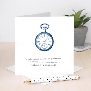 Carte de retraite amusante pour les golfeurs, pour papa ou grand-père, citation de golf GC271