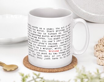 Writer Gift, Writing Quotes Ceramic Mug, Literary Bookish Gift for Author MUG1044