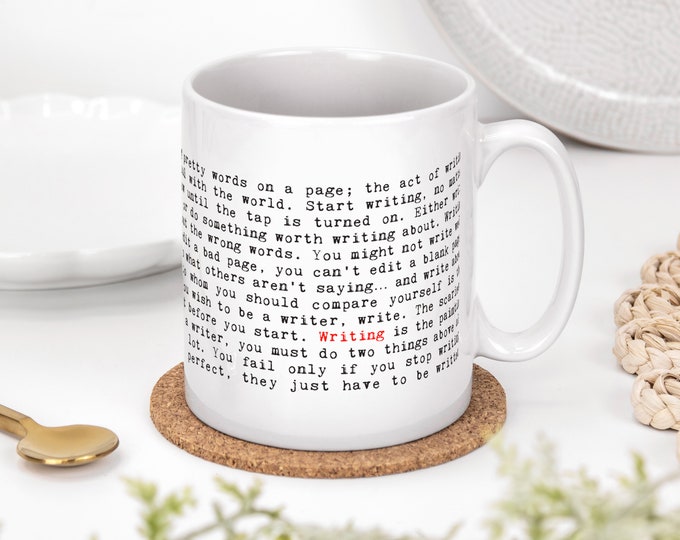 Writer Gift, Writing Quotes Ceramic Mug, Literary Bookish Gift for Author MUG1044