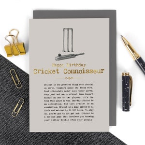 Biglietto di auguri di compleanno per giocatori di cricket GC1413
