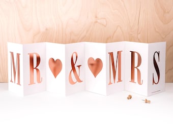 Wedding Card, Mr & Mrs Engagement Banner CC017