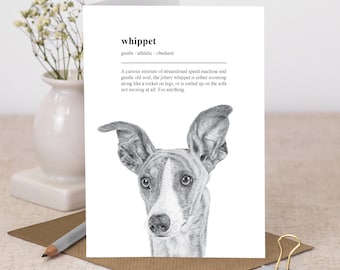 Whippet Birthday Card GC514-1