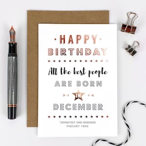 December Birthday Card GC677