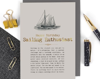 Sailing Birthday Card GC1414