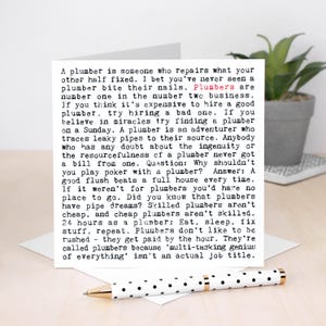 Klempner Zitate Karte Für Klempner GC1715