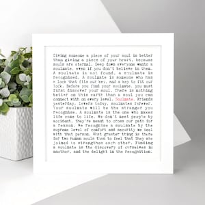 Cadeau âme soeur pour lui, impression âme soeur AP253