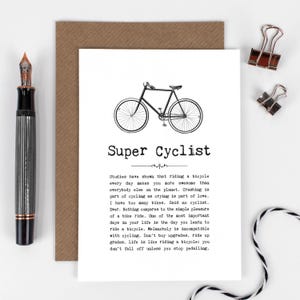 Grappige kaart superwielrenner voor fietsers, verjaardag of andere gelegenheden GC005-1