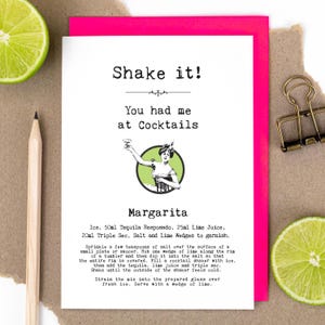 Margarita Geburtstagskarte, Margarita-Cocktailrezept GC114-1