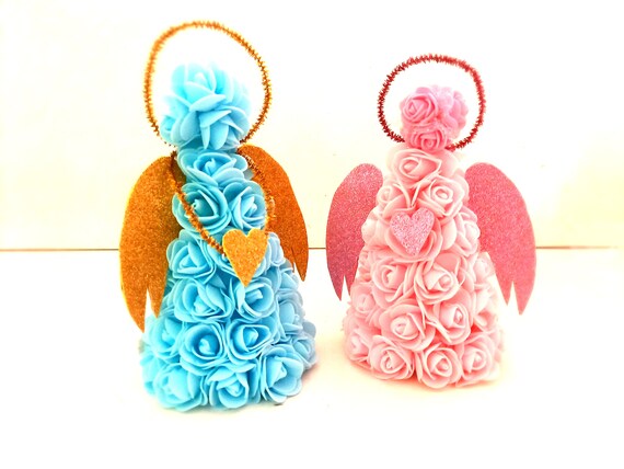 Rose Bear Flower, Angel Memorial, Memorial Baby Gift, christening, baptism, Mother’s Day gift for Mom, Gift for Memorial, Communion keepsake Il_570xn