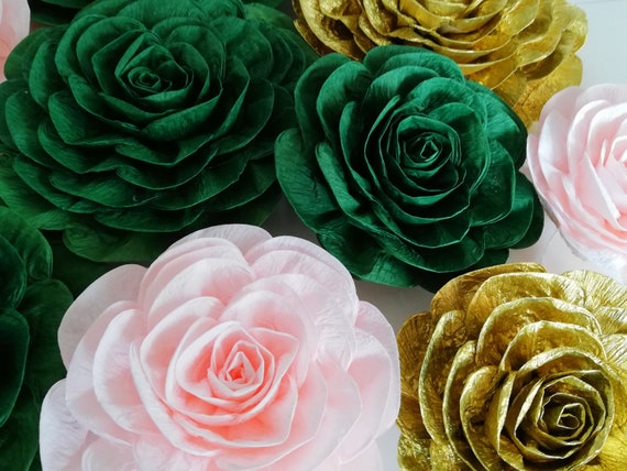 Graduation Prom Gold Emerald Green Blush Blue Large Paper Etsy