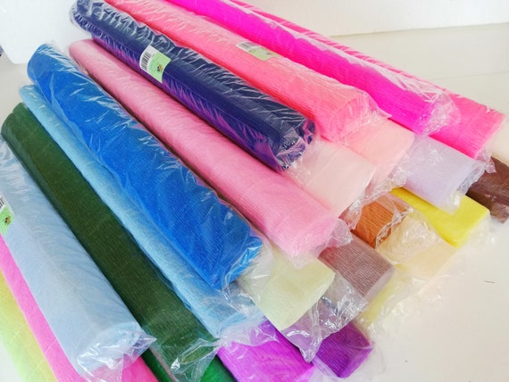3 Crepe Paper Rolls any colors Crepe Paper for large paper flowers Weddings Party Home Decor DIY Projectsany 8ft Length/20in Width Il_570xn