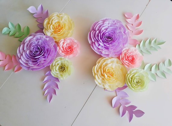 Nursery Decor, Birthday Party, Crepe Paper Flowers, First Birthday Party,  Large Paper Flower Wall, Unique Wedding Decorations, Paper Flower 