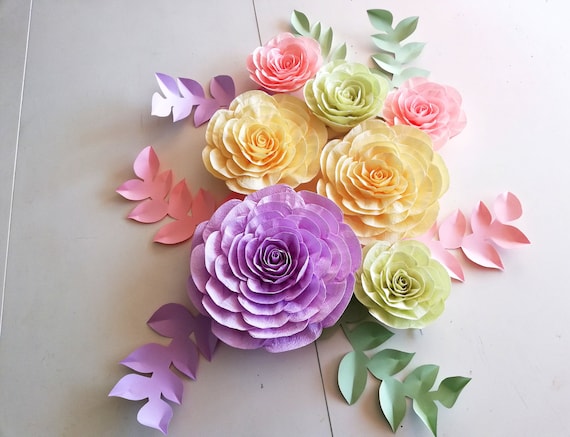 Paper Flowers Decorations Wall  Large Paper Flowers Wall Diy