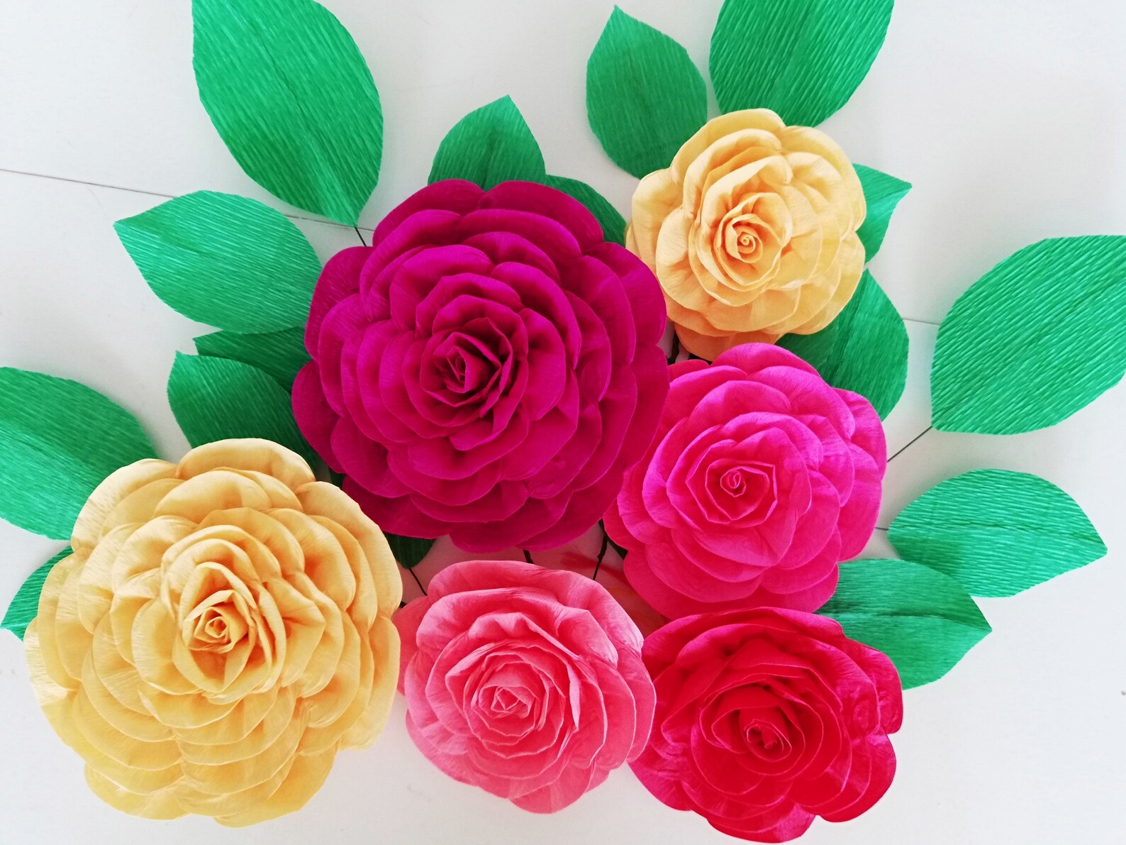 Large Crepe Paper Flower Wall Decor Backdrop Day of the Dead Etsy