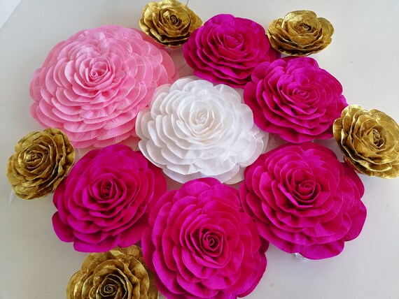 Tissue Paper Flower Wall Decor