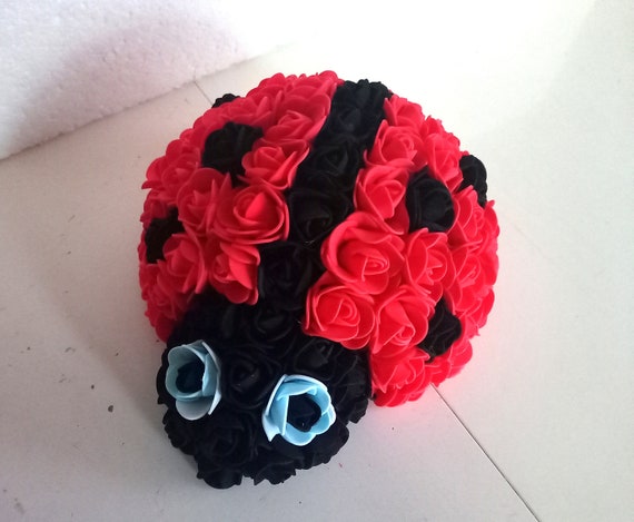 Mother’s Day gift for Mom, Red Rose Bear ladybug Flower, Gift for girlfriend, Baby shower, Teen Girl Birthday, keepsake ladybug, new birth Il_570xn