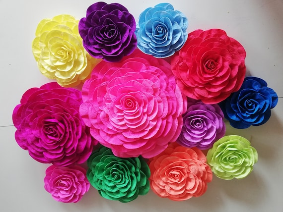 Wall Decoration 3D Heavy Crepe Giant Paper Flowers paper craft