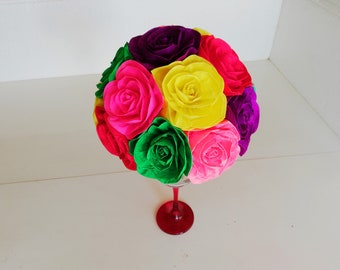 Fiesta Centerpiece, Paper Flowers, Mexico Paper Flowers, Encanto Birthday, wedding table decor bridal girl baby shower, first birthday party