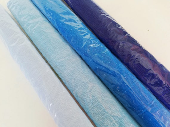 4 Crepe Paper Rolls blue any colors Crepe Paper for large paper flowers Weddings Party Home Decor DIY Projectsany 8ft Length/20in Width Il_570xn