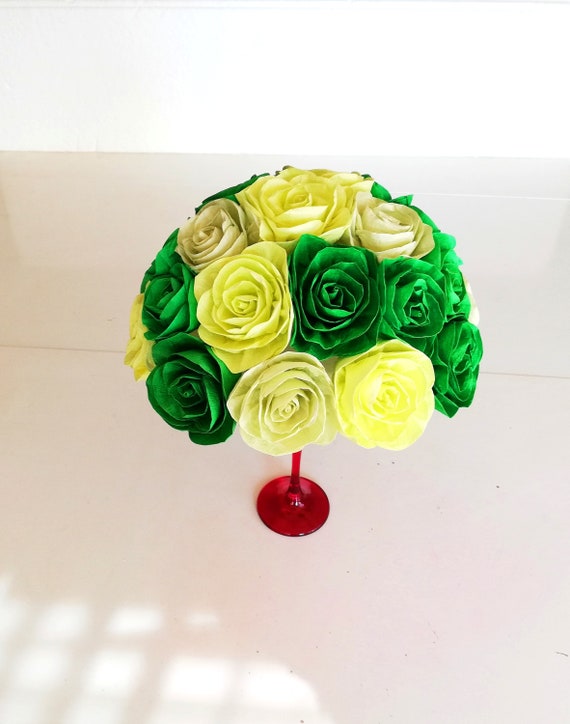 St. Patrick’s Day Centerpiece Paper Flowers Easter decor emerald green Irish party Girl Baby Shower Table Wedding Bridal Shower Baptism Il_570xn