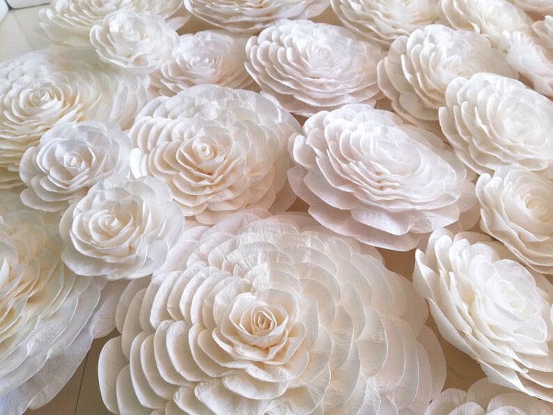 Birthday decorations, Large Paper Flowers Wall decor, Wedding Photo backdrop, Encanto bridal baby shower arch, crepe flowers birthday party image 7