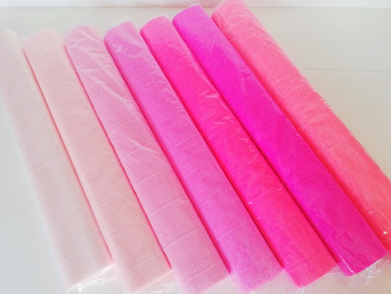 5 Crepe Paper Rolls Any Colors Crepe Paper for Large Paper Etsy